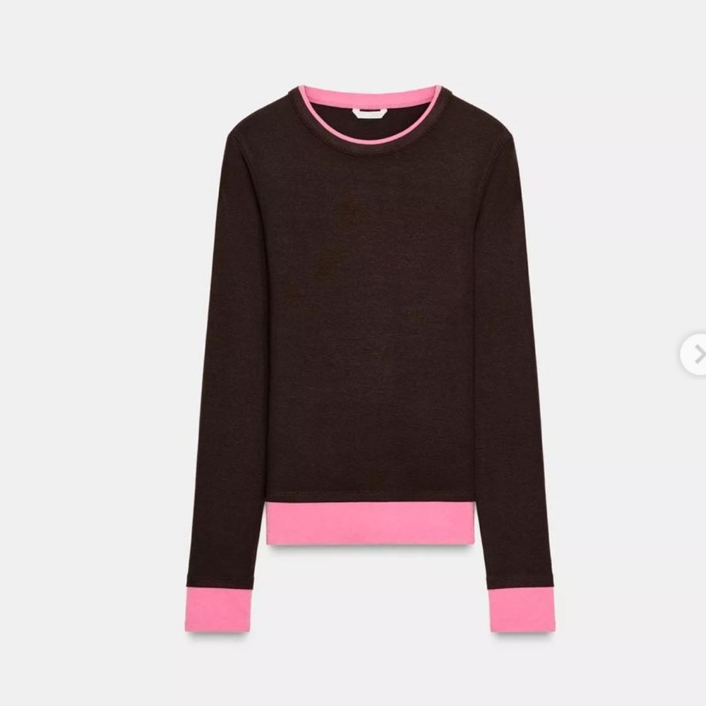 Zara Double Layered Brown and Pink Top